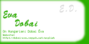 eva dobai business card